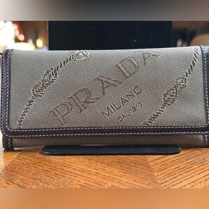 PRADA JACQUARD LONG WALLET